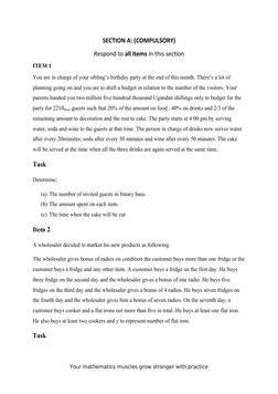 Senior Two Mathematics Exam Paper 2024 | PDF