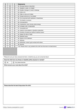 Child Behavior Checklist for Ages 1.5-5 | PDF | Parent | Psychology