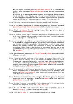 Emcee Script for Intramurals 2024 Opening | PDF