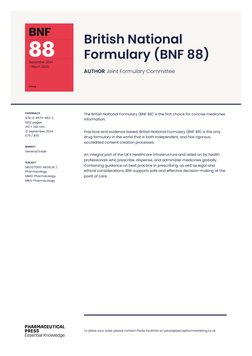 BNF 88: Essential Medicines Guide | PDF