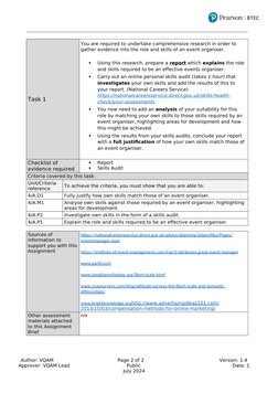 Unit 4: Managing an Event Assignment | PDF | Cognition