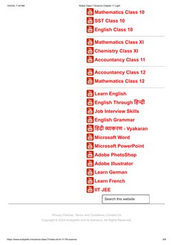 Class 7 Science Chapter 11: Light Notes | PDF | Mirror | Glass ...