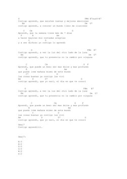 G                                                   F#m B7sus4-B7
Contigo aprendí, que existen nuevas y mejores emociones