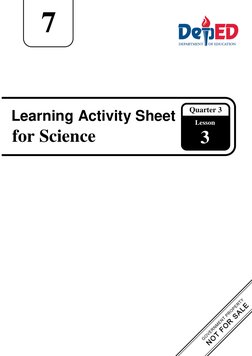 Q3 - WS - Science 7 - Lesson 3 - Week 3 | PDF | Force | Tension (Physics)