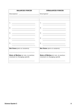Q3 - WS - Science 7 - Lesson 3 - Week 3 | PDF | Force | Tension (Physics)