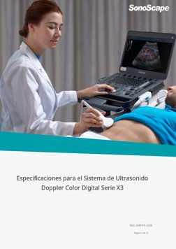 Especificaciones para el Sistema de Ultrasonido 
Doppler Color Digital Serie X3
Página 2 de 15
