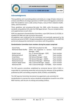 LIFE SAVING RULES GUIDELINE 
Rev.01 
Document No: SCHSE-SAF-GL-005 
June 2024 
 
HSE SUPREME COMMITTEE 
 
Page 2 of 66 
 
A