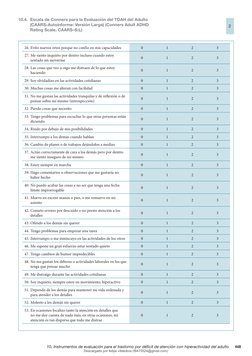 Escala Conners para Adultos: CAARS | PDF | Desorden hiperactivo y ...