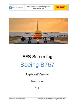 DHL Austria FFS Screening B757 
Applicant Version 
© interpersonal GmbH 2022
   EAQC DHL Austria FFS Screening B757 REV.1.1