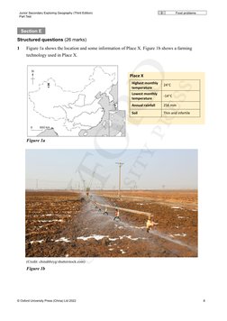 Junior Secondary Exploring Geography (Third Edition) 
 
3 
Food problems 
Part Test 
 
 
 
 
© Oxford University Press (China