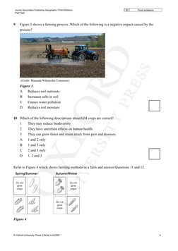 Junior Secondary Exploring Geography (Third Edition) 
 
3 
Food problems 
Part Test 
 
 
 
 
© Oxford University Press (China