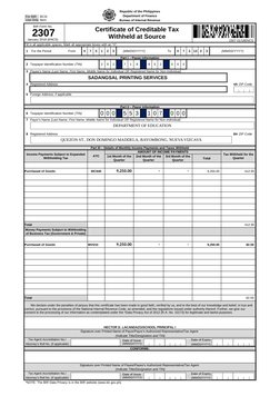 BIR Form 2307: Withholding Tax Guide | PDF | Payments | Taxes
