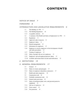 CONTENTS
NOTICE OF ISSUE    7
FOREWORD    8
INTRODUCTION AND LEGISLATIVE REQUIREMENTS    9
1.1
The Building Act 1991    9
1.1