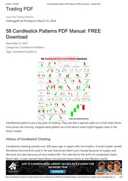 58 Candlestick Patterns Manual PDF | PDF | Market Trend | Technical ...