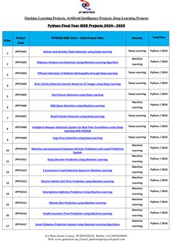 IEEE Python ML & AI Projects 2024-2025 | PDF | Machine Learning | Deep ...