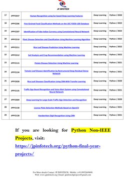 IEEE Python ML & AI Projects 2024-2025 | PDF | Machine Learning | Deep ...