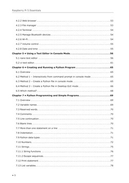 Raspberry Pi 5 Essentials
● 6
4.2.2 Web browser . . . . . . . . . . . . . . . . . . . . . . . . . . .