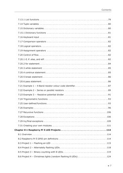 Contents
● 7
7.13.1 List functions . . . . . . . . . . . . . . . . . . . . . . . . . . . . . . . . . .