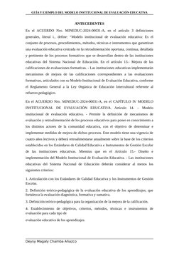 Modelo Institucional de Evaluación 2024 | PDF | Evaluación | Enseñando