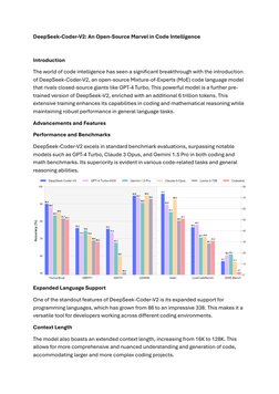 DeepSeek-Coder-V2: Features & Usage Guide | PDF | Computing | Computer ...