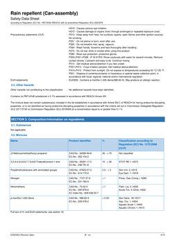Rain Repellent Safety Data Sheet | PDF | Dangerous Goods | Safety