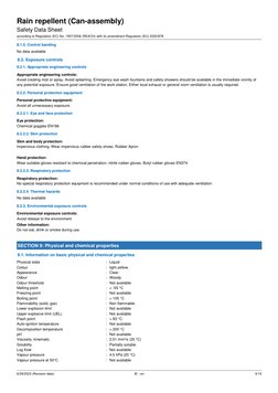 Rain Repellent Safety Data Sheet | PDF | Dangerous Goods | Safety