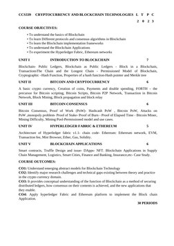 CCS339 Blockchain & Cryptocurrency Syllabus | PDF | Cryptocurrency ...