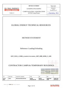 Safe Loading/Unloading Method Statement | PDF | Crane (Machine ...