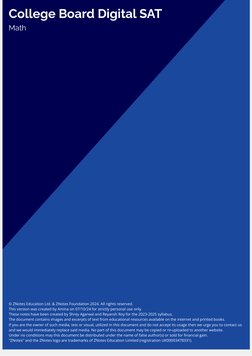 College Board Digital SAT
Math
© ZNotes Education Ltd. & ZNotes Foundation 2024. All rights reserved.
This version was create