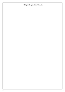 Happy Deepawli and Chhath
