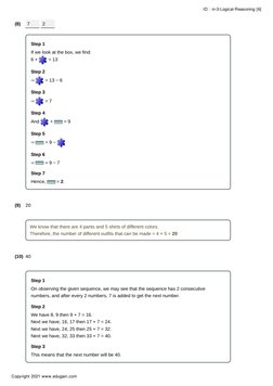 Class 3 Logical Reasoning Worksheets | PDF