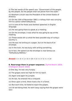 HSC Sentence Rearrangement Guide | PDF