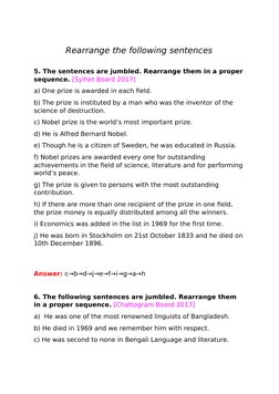 Sentence Rearrangement Worksheet.pdf HSC Sentence Rearrangement Guide | PDF