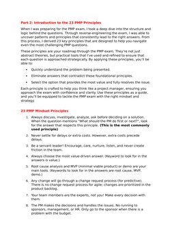 Part 2: Introduction to the 23 PMP Principles
When I was preparing for the PMP exam, I took a deep dive into the structure an