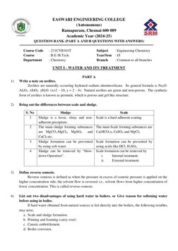 EASWARI ENGINEERING COLLEGE 
(Autonomous) 
Ramapuram, Chennai 600 089 
Academic Year (2024-25) 
QUESTION BANK (PART A AND B Q