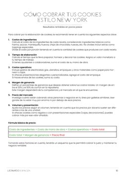 10
ESPINOZA
COMO COBRAR TUS COOKIES
ESTILO NEW YORK
Resultados rentables en pocos pasos
Para cobrar por la elaboración de coo
