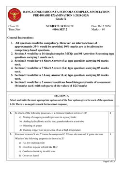 Page 1 of 13 
 
 
               BANGALORE SAHODAYA SCHOOLS COMPLEX ASSOCIATION 
PRE-BOARD EXAMINATION 1(2024-2025) 
Grade X