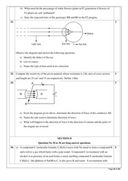 Page 8 of 13 
 
b) What must be the percentage of white flowers plants in F2 generation if flowers of 
F1 plants are self -po