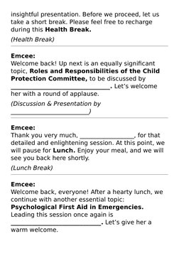 Emcee Script for Gender Development Seminar | PDF
