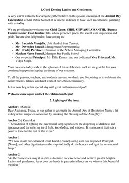 Annual Day Anchoring Script for School | PDF | Bagheera | Baloo