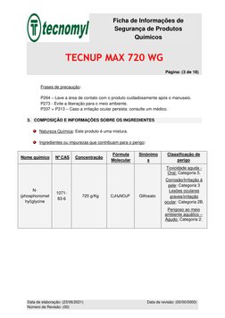 TECNUP MAX 720 WG 
 Página: (3 de 18) 
Data de elaboração: (23/06/2021)
Data de revisão: (00/00/0000) 
Número de Revisão: (00