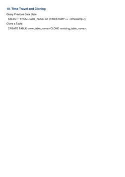 Snowflake SQL Commands Cheat Sheet | PDF