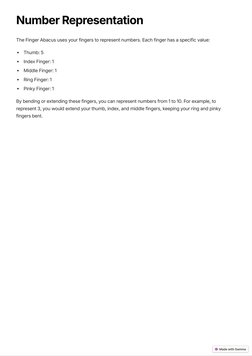 Finger Abacus Worksheet.pdf Learn Finger Abacus Basics | PDF | Hand | Finger