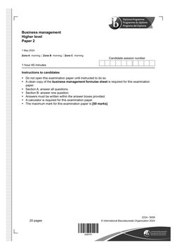 Candidate session number
2224 – 5009
© International Baccalaureate Organization 2024
20 pages
1 May 2024
Zone A morning
Zone