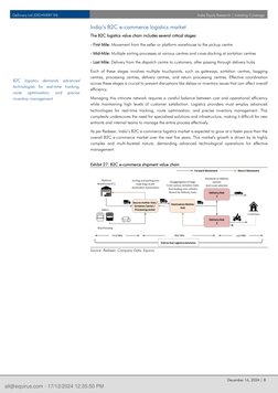 Delhivery Ltd (DELHIVERY IN) 
India Equity Research | Initiating Coverage 
 
December 16, 2024 | 8 
India’s B2C e-commerc