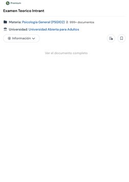 Examen Teórico INTRANT 2023 | PDF | Tráfico | Licencia de conducir