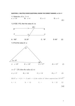 Grade 8 Term 3 Maths Exam Paper | PDF | Mathematics