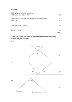 Grade 8 Term 3 Maths Exam Paper | PDF | Mathematics