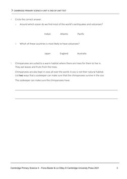 Unit 4 Science Test for Grade 4 | PDF | Earth Sciences