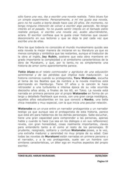 TOKIO BLUES. HARUKI MURAKAMI.                                                                     30/05/2024 
 
Página 10